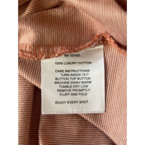 LinkSoul Golf Polo Mens Size XL TEMPUS FUGIT Short Sleeves Collared 100% Cotton - Picture 5 of 7